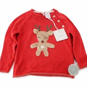 Petite Knit Reindeer Sweater - Red - Carter's